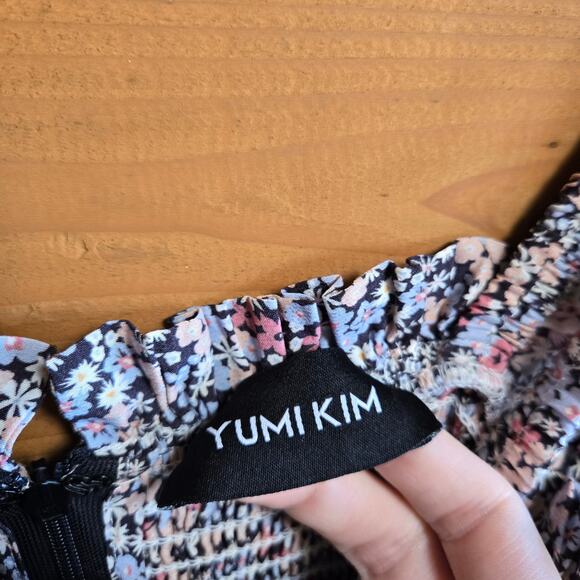 Anthropologie Yumi Kim Leanne Floral Ambrose Peach Small Boho Ruffle Smocked - Picture 7 of 8